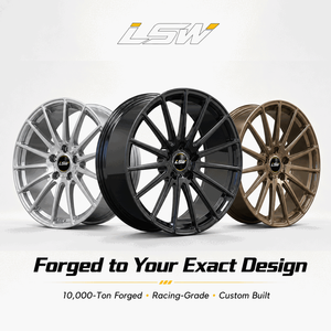 LS8010 LSW Gloss Black Multi <b>Spoke</b> Alloy <b>Wheel</b> One Piece Cast For Passenger Car Retrofit Upgrade - Product Image 5