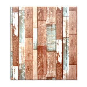 פיליפינים עץ תבואה 3D PE קצף קליפת מקל טפט מדבקת קיר קישוט - Product Image 4