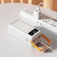 Batterie Externe Solaire 30000mAh Powerbank 50000mAh Chargeur Solaire avec Câbles Intégrés pour Téléphones Portables