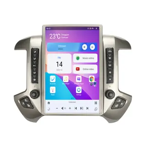 Rádio para carro Android 13 para Chevrolet Silverado GMC Sierra 2013-2019 tela Tesla reprodutor multimídia GPS navegação Carplay sem fio