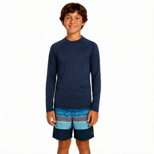 Boys Long Sleeve Swim Shirt <b>2</b> <b>Piece</b> Swimwear Beach <b>Swimming</b> <b>Costume</b> Toddler Kids Suit - Product Image 1