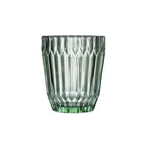 High Quality Handmade Solid Color Green Crystal Wine Beer Glass Tea Coffee Water Juice Drinking Cups Tumbler For Home Bar