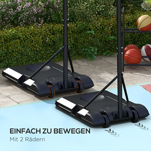 Eigfoh ระบบห่วงบาสเก็ตบอลในพื้น-54 "แผ่นหลังกันแตก4" เสาเหล็กสี่เหลี่ยมแพดดิ้งเวทีมืออาชีพประกอบง่าย - Product Image 5