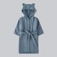 Nouvelle robe de chambre à capuche pour enfants en coton doux 100% à motifs animaliers, respirante, à manches longues, pour l'automne, pyjama, vêtements de nuit pour garçons et filles