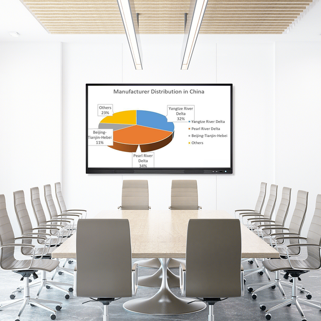 All in One Interactive Whiteboard 55-Inch 4K Touch Screen with 20-Touch Points for Conference Rooms-Joueasy