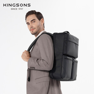Kingsons Men's Business <b>Backpack</b> 20-35L Water Resistant Laptop <b>Compartment</b> Shoulder Straps For Leisure Travel - Product Image 1
