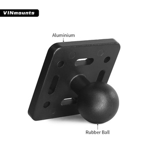 1" Ball Square Base Aluminum Alloy Phone <b>Holder</b> Computer Stand 4-Hole AMPS Pattern 360 Degree Rotating Durable VIN-B-004 - Product Image 2