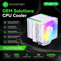 Dissipateur thermique CPU en cuivre et aluminium, garantie 2 ans, TDP 260W, pour revendeurs en chaîne de magasins de détail, avec certifications CE FCC RoHS, prêt pour la vente en gros et le contrôle qualité.