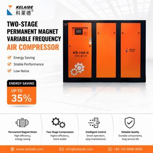 37KW คอมเพรสเซอร์แอร์แบบสกรู VSD 1.2Mpa 50HP ประหยัดพลังงานสองขั้นตอนปั๊มลมสำหรับอุตสาหกรรมอัตโนมัติ - Product Image 6