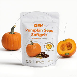 3000mg Gélules d'huile de pépins de citrouille avec Saw Palmetto Huile vierge pure Acides gras essentiels Phytostérols Soutient les cheveux Urinaire - Product Image 1