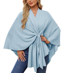 Châle Poncho en Tricot Chaud et Élégant pour <span class=keywords><strong>Femme</strong></span>, Grande Écharpe en Pashmina Doux et Moelleux, Idéal pour l'Hiver – Nouvelle Collection Tendance - Product Image 5