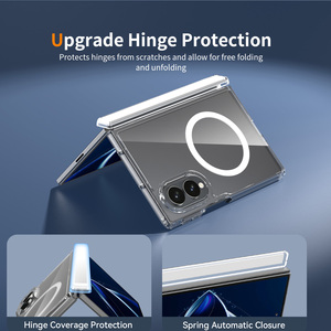 Étui de téléphone portable magnétique transparent pliable pour Samsung Z Fold 8 avec protection de la charnière, anti-rayures, antichoc - Product Image 5