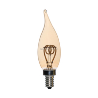 Ampoule Edison Antique E14 E12 C35 Rétro LED Filament 2700K Lumière Bougie Petite Embout à Vis en Verre