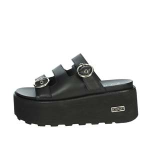 Cult Women's Wedge Slipper Black Platform <b>Sandals</b> Size 8 - Product Image 1
