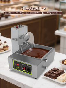 38-55 rpm sô cô la tự động trộn tempering enrobing Máy phủ với sô cô la tan chảy nồi ấm hơn máy - Product Image 6