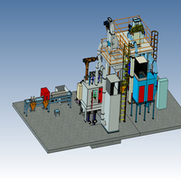 Endüstriyel LPG Tüp İç Yüzey Kumlama Makinesi, 360 °   Metal Tank Kireç Çıkarma İçin Döner İç Duvar Temizleme Makinesi