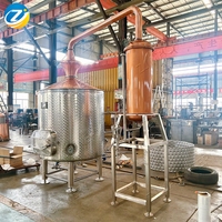 Alambic à liqueur de 1000 L, équipement de distillation d'alcool, distillerie de brandy, alambic en cuivre, machine d'extraction d'huiles essentielles