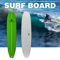 Planche de surf souple HARUYAMA en HDPE avec mousse EPS, dessus souple vert, pont en époxy, planche de paddle pour l'école de surf, logo personnalisé