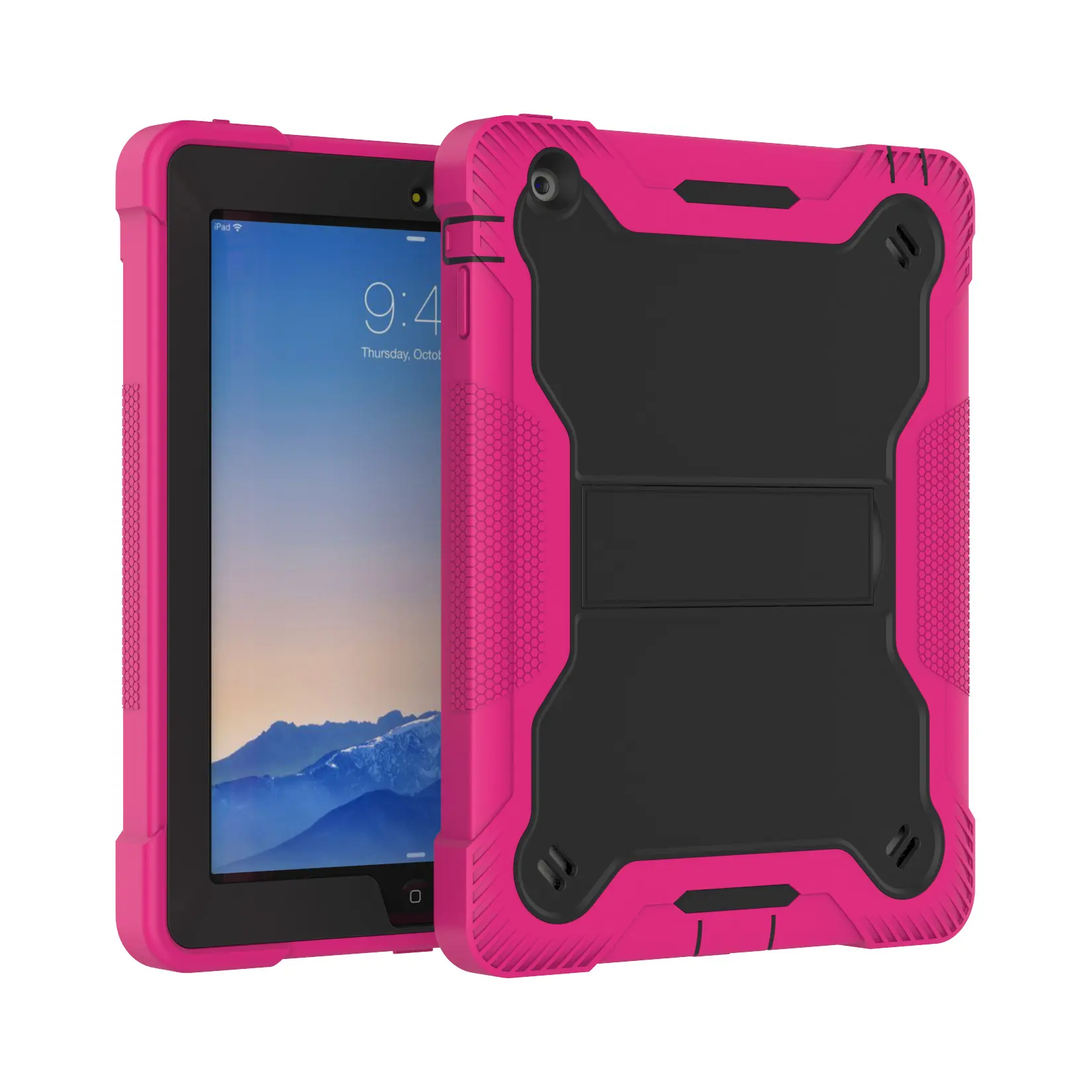 Funda antideslizante portátil para Ipad 2/3/4, carcasa antideslizante a prueba de caídas con soporte incorporado