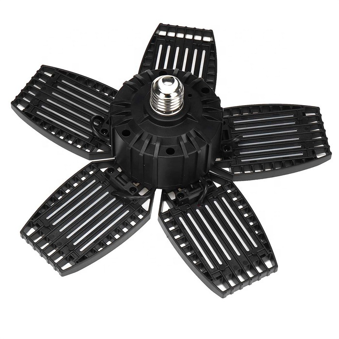 Сверхъяркий светильник для высоких промышленных помещений низкой мощности 250 Вт 200 Вт, деформируемая промышленная лампа E27, складной светодиодный вентилятор, освещение для мастерских и гаражей