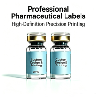 Étiquettes personnalisées en gros pour flacons holographiques de 3 ml, prix d'usine, autocollants adhésifs pour emballages de bouteilles et boîtes de liquides médicaux