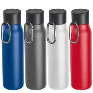 Bouteille isotherme portable en acier inoxydable de 600 ml à isolation sous vide, impression numérique, couvercle mousqueton pratique – Meilleure vente - Product Image 1