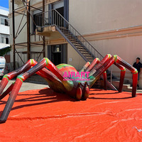 Araignée colorée gonflable grande araignée Halloween suspendus décorations d'utilisation de sol gonflables d'araignée géante