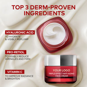 Pro Rétinol, acide hyaluronique et vitamine C Triple PowerHydratant <span class=keywords><strong>anti</strong></span>-rides pour réduire les ridesRaffermir et éclaircir la peau - Product Image 3