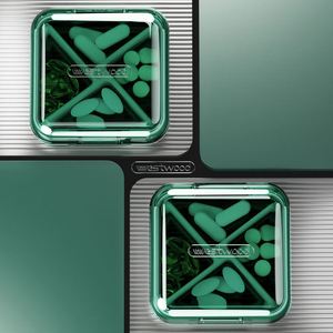 Boîte de rangement portable en plastique pour pilules avec 10 compartiments pour différents médicaments, logo personnalisé - Product Image 4