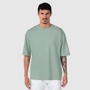 Nouveau style T-shirt en coton respirant pour homme, coupe oversize, couleur unie, manches courtes, col rond, style décontracté, t-shirt vierge en jersey - Product Image 1