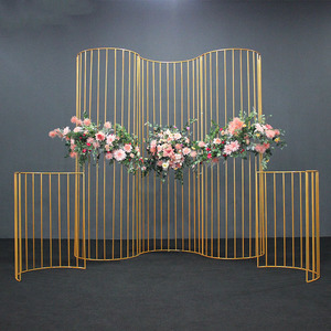 Golden Luxury <b>Wedding</b> Background Arch Pergola <b>Frame</b> with Removable Stainless Steel Modern/Fashion Style 282x294cm Size - Product Image 2