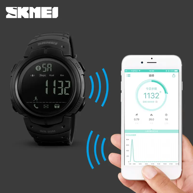 SKMEI 1301 men LED digital sport watch relojes inteligentes smart watch