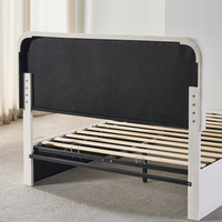 Cadre de lit pleine grandeur avec rangement hydraulique et vérin à gaz, lit plateforme moderne rembourré en velours, mobilier OEM, vente en gros d'usine