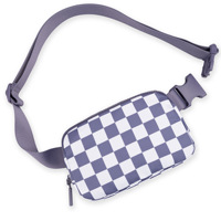 Nouvel Arrivage Sac Banane Imperméable Style Carreaux, Sac de Ceinture Bandoulière et Sac Poitrine Décontracté pour Sports de Plein Air