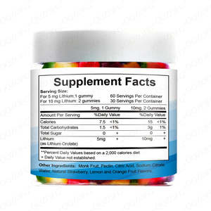 Gomitas de Orotato de Litio en Oferta, 60 Unidades, Suplementos de Litio, Vitamina <span class=keywords><strong>B</strong></span>, Magnesio, Apoyo al Estado de Ánimo, Alivio del Estrés, Salud Cerebral - Product Image 5