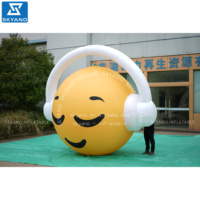 Émoticônes gonflables géantes personnalisées, ballon visage souriant, décoration publicitaire