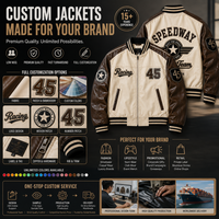 Blouson de motard en cuir personnalisé en gros, style streetwear, avec broderie à rayures rouges et patchwork – Conception OEM pour équipe de course