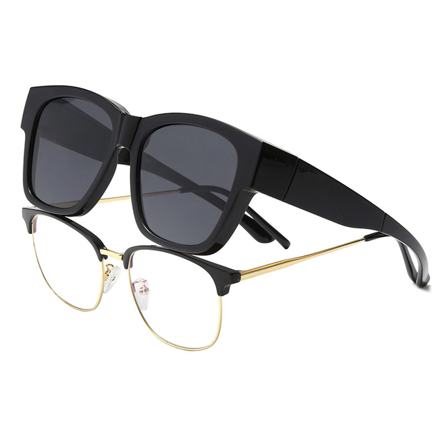 Folding Myopia Polarizing Modern Retro Eye Personality Shade Wholesale Custom Logo Women Female Luxury Unisex Fashion Sunglasses