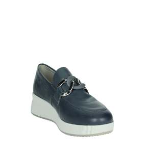 Zapatos Mocasines de Plataforma de Cuero Azul Cinzia Soft Donna para Mujer, con Suela Acolchada y Diseño en Relieve, para Todas las Temporadas - Product Image 4
