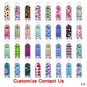 Wholesale Neoprene Wristlet Strap Key Holder Chapstick Holder <b>Customized</b> Wristlet Lanyard <b>Keychain</b> - Product Image 1