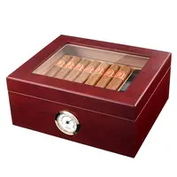 Caixa de charuto de vidro personalizada, caixa de cigarros com humidor de charuto