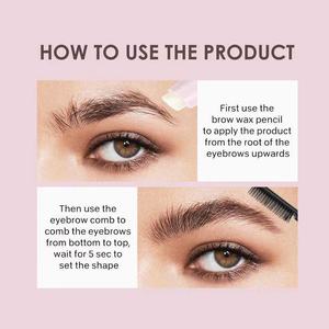 Crayon à sourcils 3D Wild Wax Savon à sourcils Marque privée Vente en gros Vegan Styling Crayon à sourcils imperméable Gel ABS Sourcil 19.5g - Product Image 4