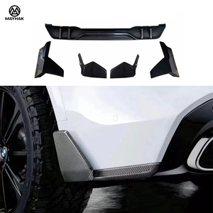 MP tarzı gerçek karbon Fiber arka difüzör ön dudak köşe koruyucu BMW X5 G05 karbon arka ÖN TAMPON Splitter - Product Image 3