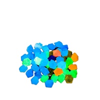 Pierres lumineuses en forme de diamant pour l'aménagement d'aquariums, mini galets lumineux en plastique pour la décoration des aquariums et des jardins