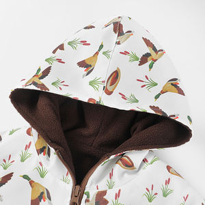 เสื้อแจ็กเก็ตกันน้ำสำหรับเด็ก, เสื้อโค้ทมีฮู้ดสำหรับเด็กผ้าสักหลาดมีซิปสำหรับฤดูหนาว - Product Image 2