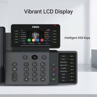 Teléfono IP Empresarial Inteligente V65 con Pantalla a Color de 4.3 Pulgadas, Antibacteriano, WiFi de Doble Banda, 45 Teclas DSS, Teléfono de Escritorio VoIP SIP