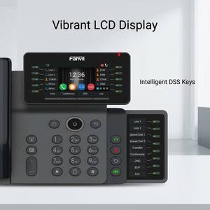 Téléphone IP professionnel intelligent V65 avec écran couleur 4,3 pouces, antibactérien, Wi-Fi double bande, 45 touches DSS, téléphone de bureau SIP VoIP - Product Image 3