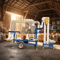 Machine de nettoyage de graines agricoles commerciale, séparateur à tamis pneumatique pour blé, maïs, riz, haricots, équipement de rejet des impuretés légères et grossières