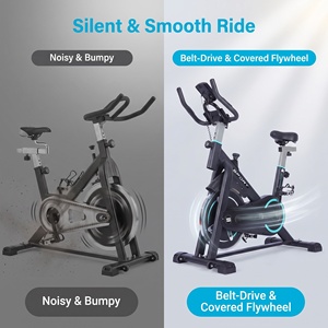 Vélo de spinning à transmission par courroie silencieuse pour la maison et l'appartement, personnalisation de la routine d'exercice, logo personnalisé - Product Image 5
