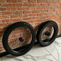 Nouvel ensemble de roues de 19/16 pouces avec jantes peintes latéralement, pneus tout-terrain argentés, chaîne, pignon et frein à disque pour Surron Light Bee Talaria 3x 4x